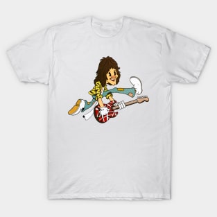 Eddie Van Halen 1930s rubberhose cuphead cartoon style T-Shirt